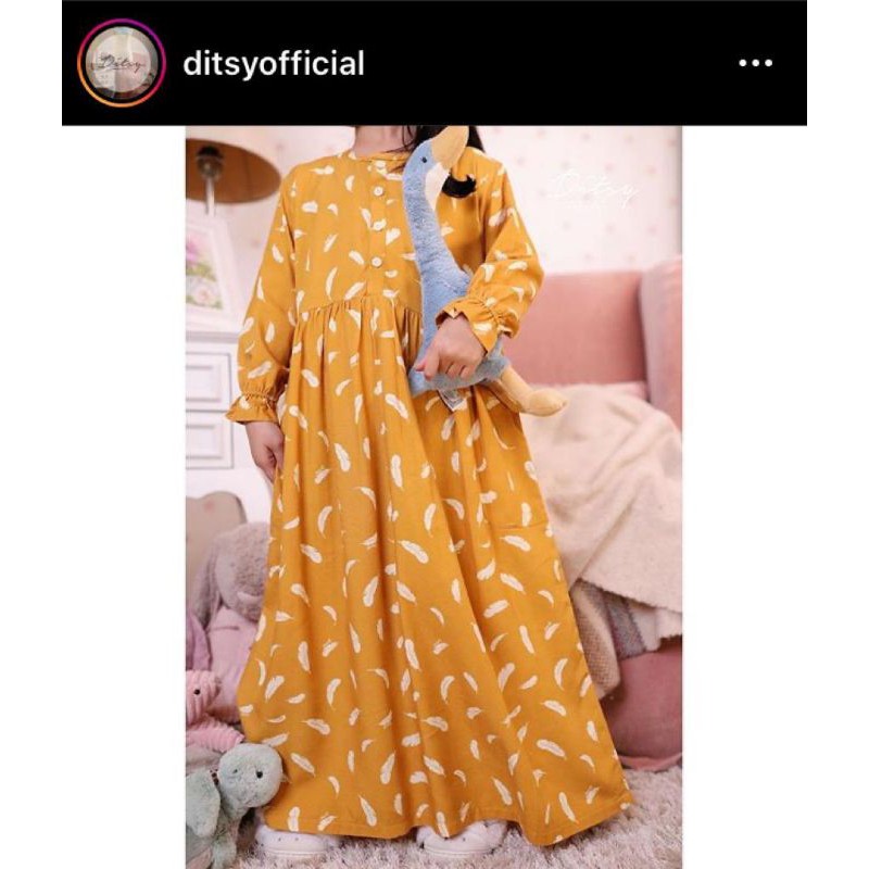 Ditsy November Little ditsy quill mustard sz 7 by ditsy.official