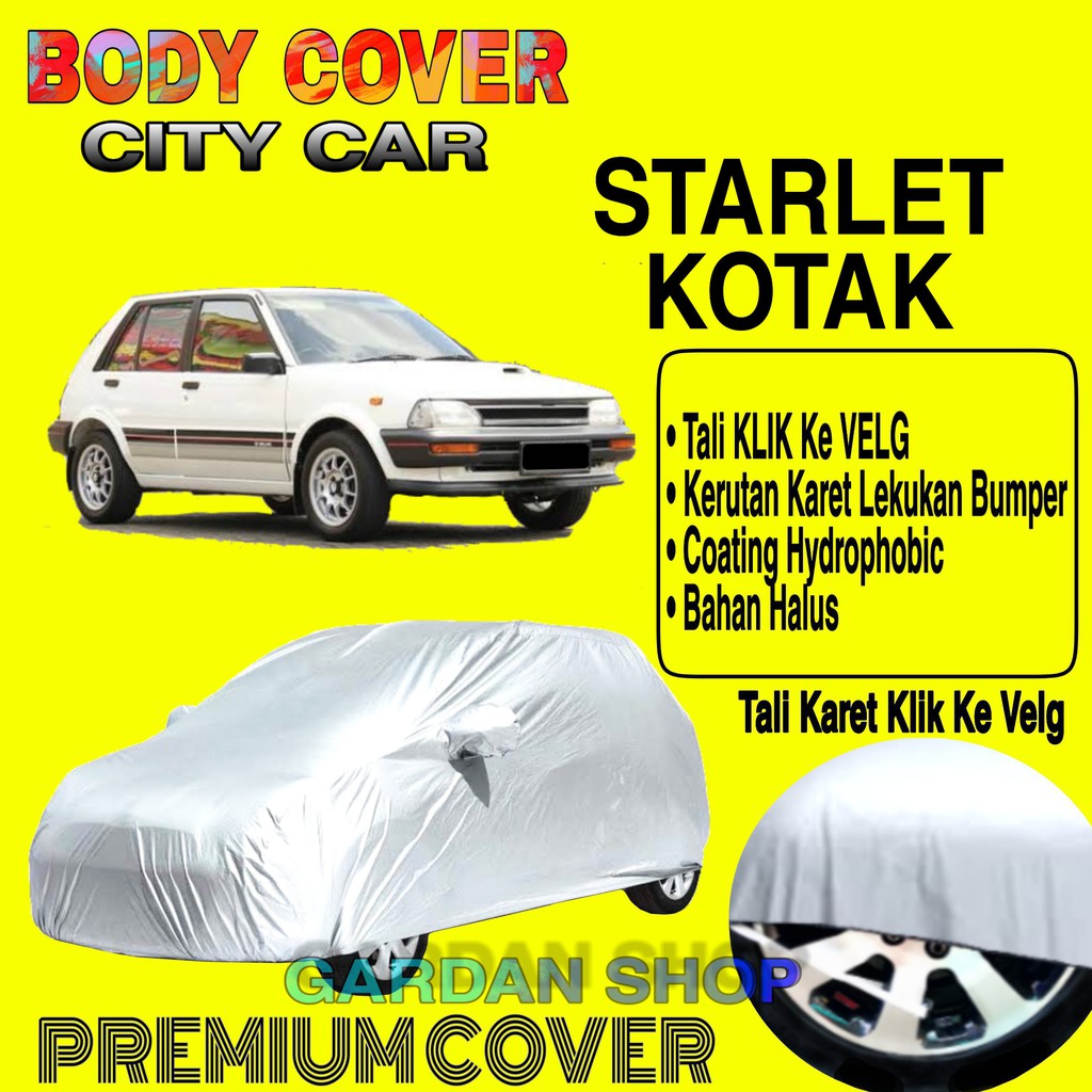 Sarung Mobil STARLET KOTAK Polos Body Cover penutup Mobil Kotak PREMIUM