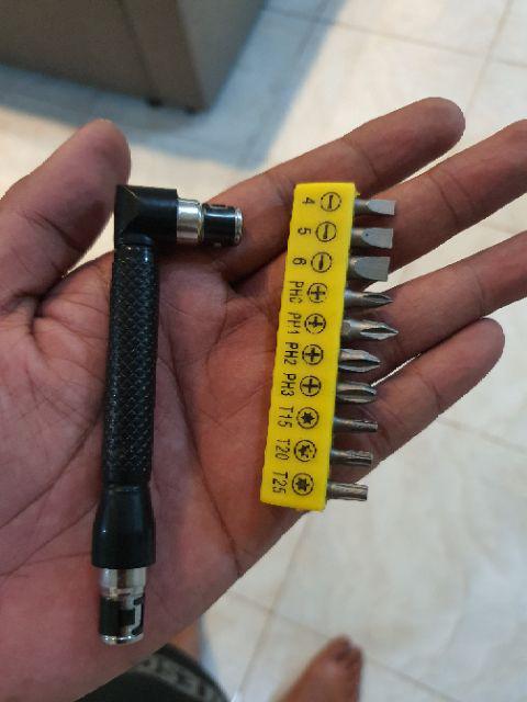 Kunci Obeng 1/4 Bentuk L Hex Socket Aneka Mata Sekrup