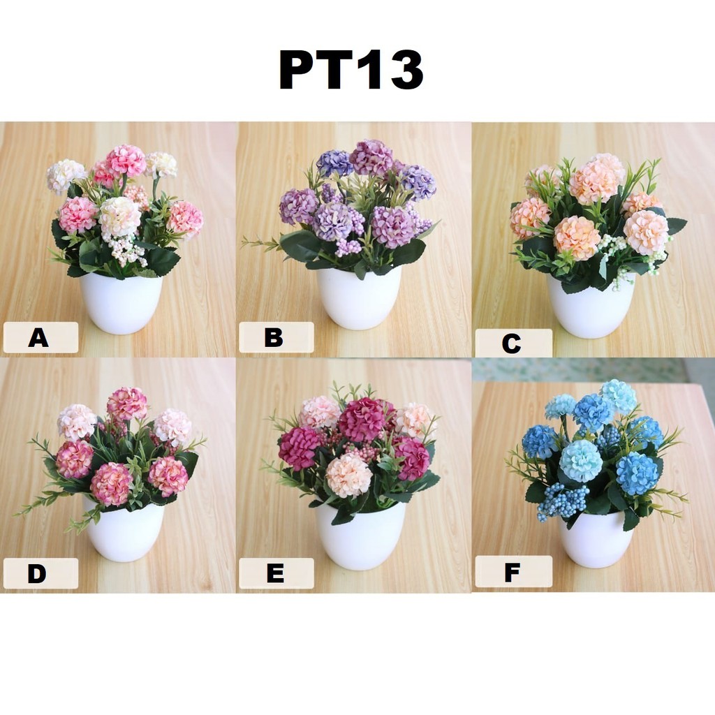 Retaily PT13 PT14 PT15 PT16 Pot Tanaman Hias Bunga Hias Plastik Ornamen Pot Bongsai Artificial Flower Decoration