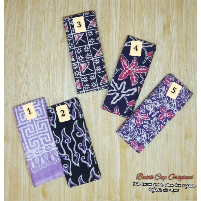 KAIN BATIK CAP WARNA UNGU PURPLE LILAC BATIK GARUTAN WARNA UNGU