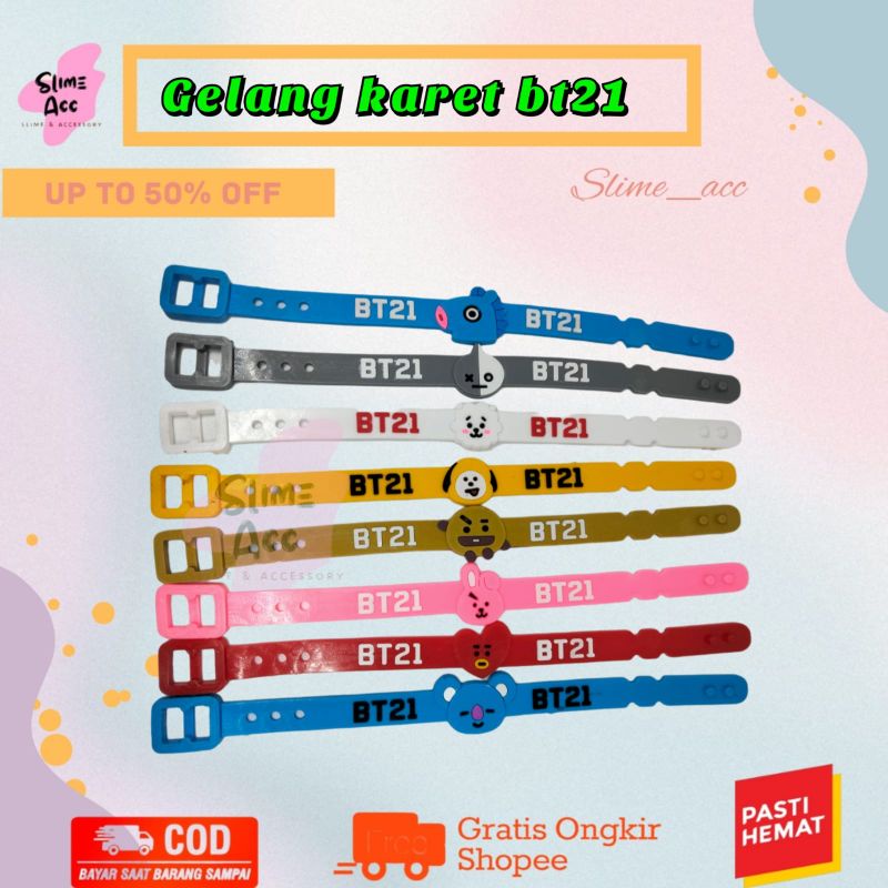 Gelang bts - Gelang karet bt21 - gelang karet bts - gelang karet Murah - gelang anak