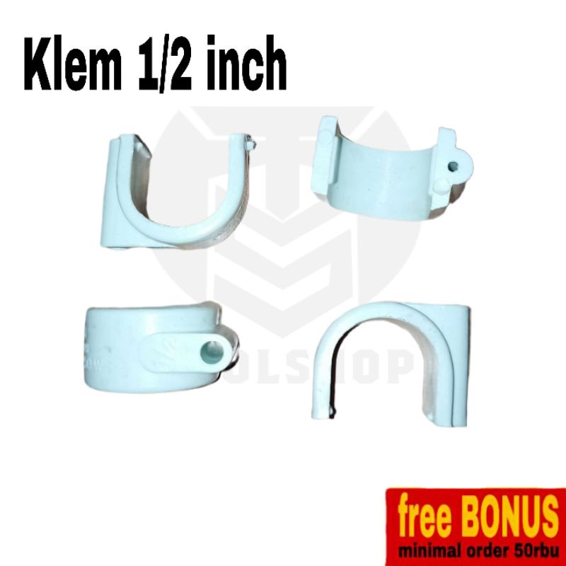 Klem Pipa pvc 1/2 inch