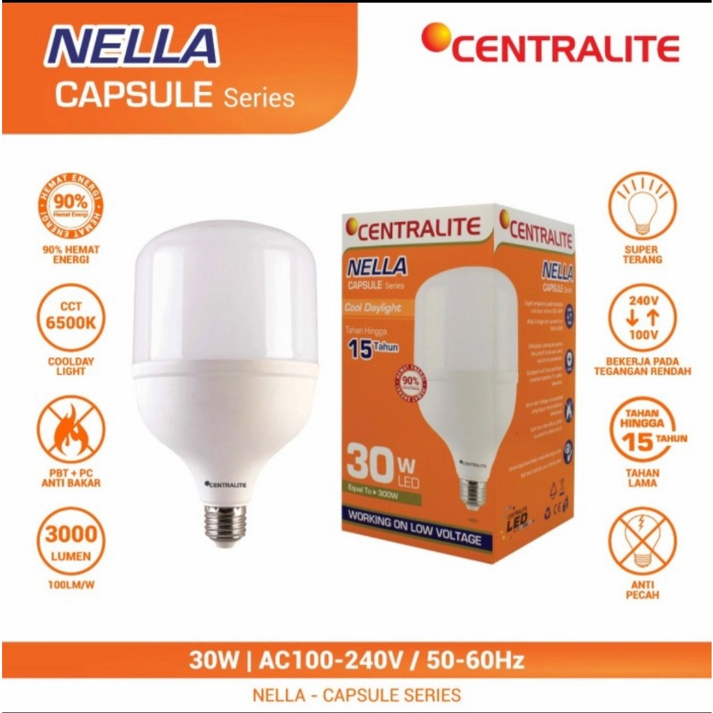 Lampu LED 30W Centralite Nella putih