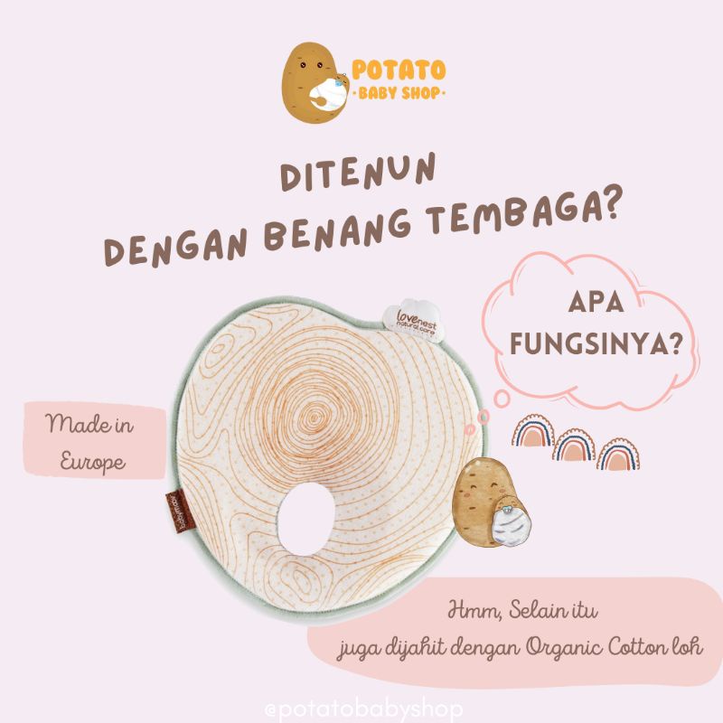 Babymoov Lovenest Natural Care - Bantal Anti Peyang