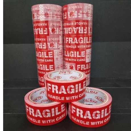 Lakban Fragile Merah Putih 90 Yard Murah