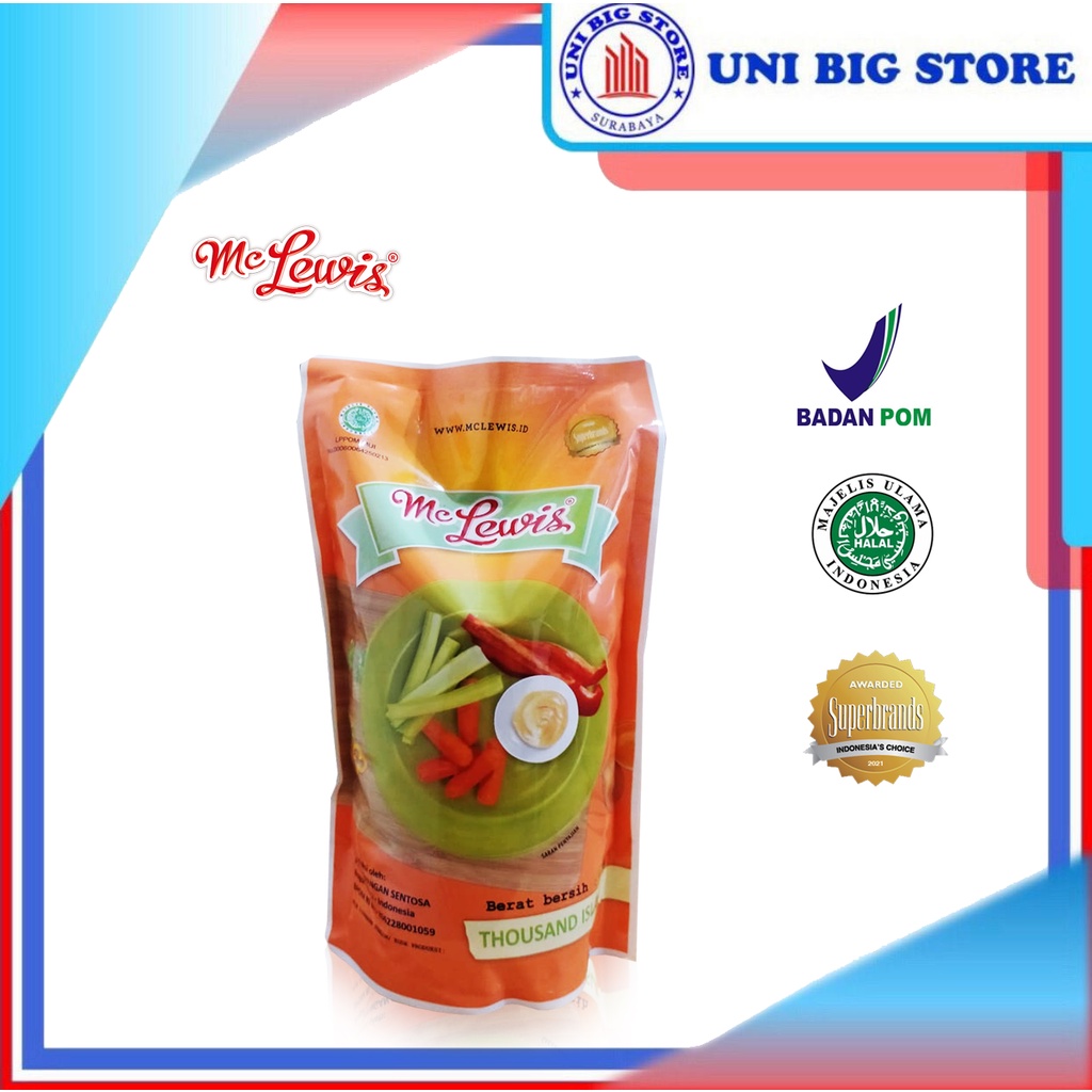 

Mc. Lewis Saus Thousand Island Mayonnaise Sauce 1 Kg