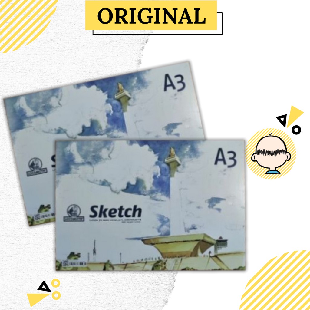 OmBotak Buku Gambar Sketsa A3 25 Lembar Utk Cat Air OmBotak Buku Gambar Sketsa A3 25 Lembar Utk Cat Air