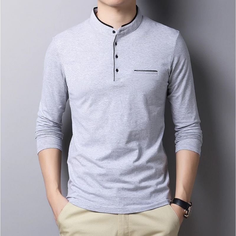 Kaos Pria Lengan Panjang Best Quality Ukuran (S-M-L-XL-XXL) Cotton combed Premium Polo Shirt