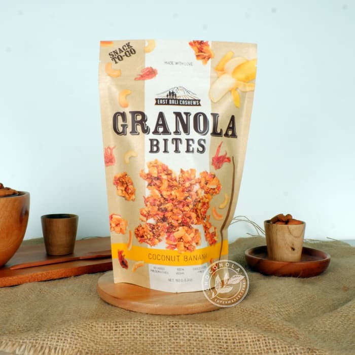 

East Bali Cashew Granola Bites Coconut Banana 150 gram