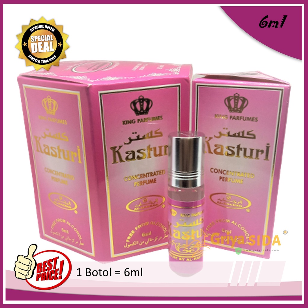 Parfum Kasturi 6ml alraehan aroma Kasturi al raehan mirip al rehab parfum Harga grosir PROMO!!