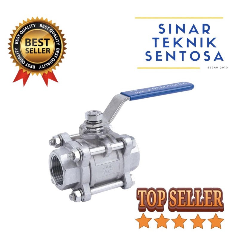 1/2" INCH 3PC BALL VALVE SANKYO