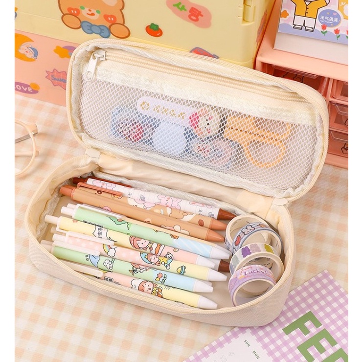 KENSHO Pencil Case Kotak Pensil Aesthetic Korea Premium Import