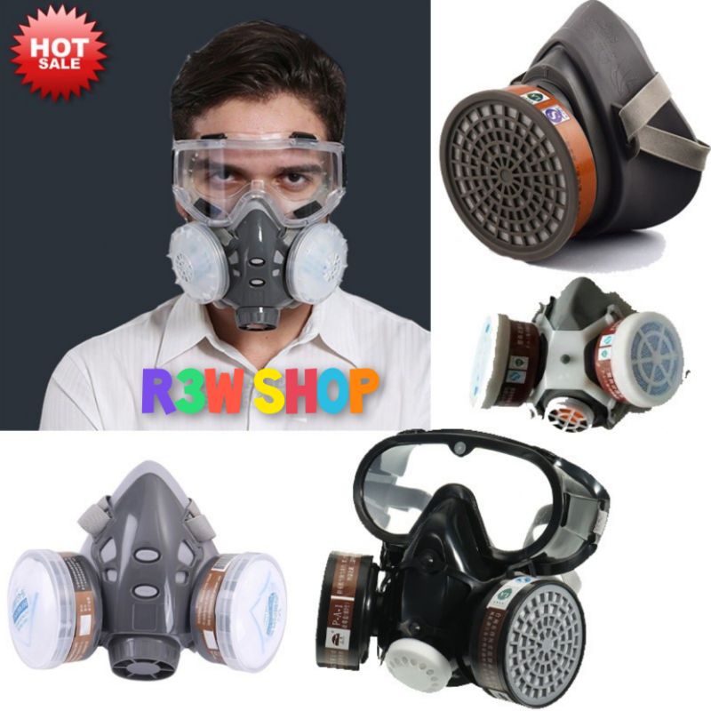 POWECOM Masker Gas Respirator Anti-Virus Industrial Mask - N8305 - Gray Masker Gas / Masker Cat ORiI