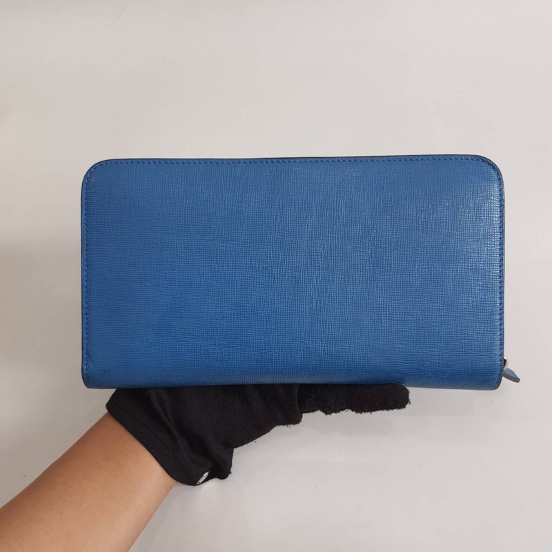 FENDI COBALT BLUE CARD WALLET CLUTCH