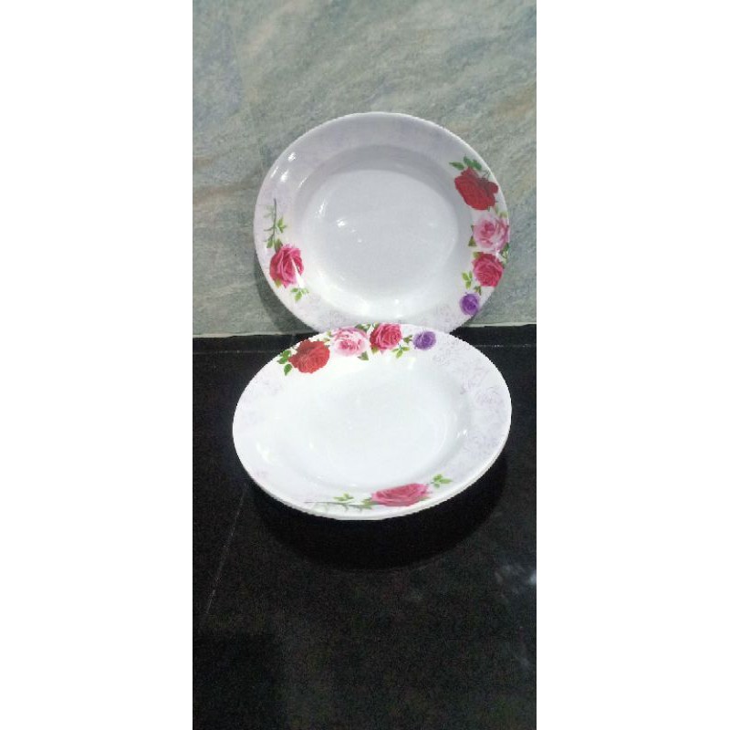 PIRING MELAMINE SINGA SINGI  MOTIF BUNGA STANDAR SNI