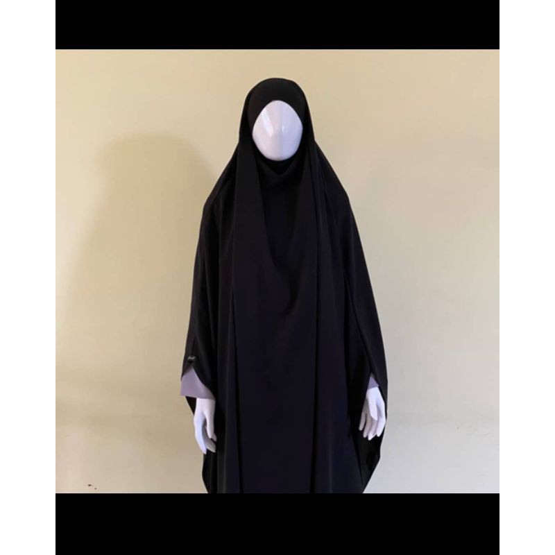 preloved fk french khimar jetblack