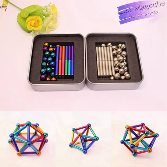 Magcube NeoCube Combi Magnet Stick + iron Ball Buckyballs Puzzle