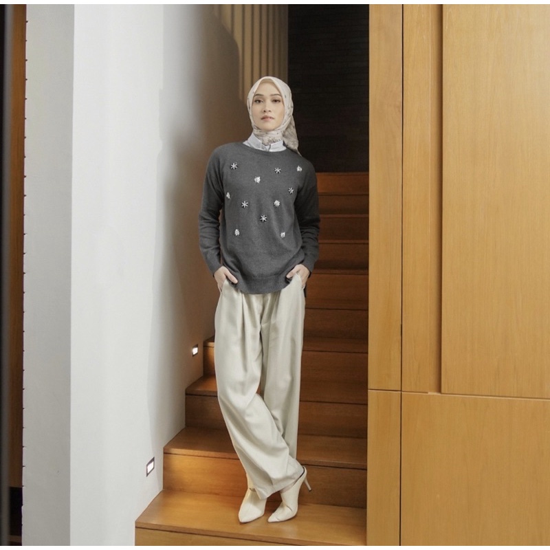 Sale Jenna & Kaia Vera Top Pink Mira Sweater Dark Grey JennaKaia Jenna&Kaia