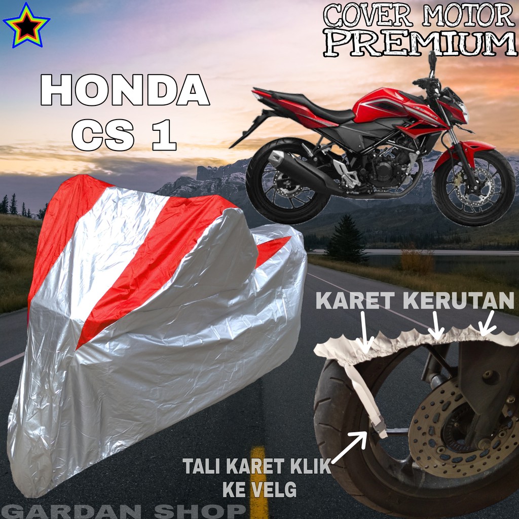 Sarung Motor HONDA CS 1 Silver MERAH Body Cover Penutup Motor Honda Cs 1 PREMIUM