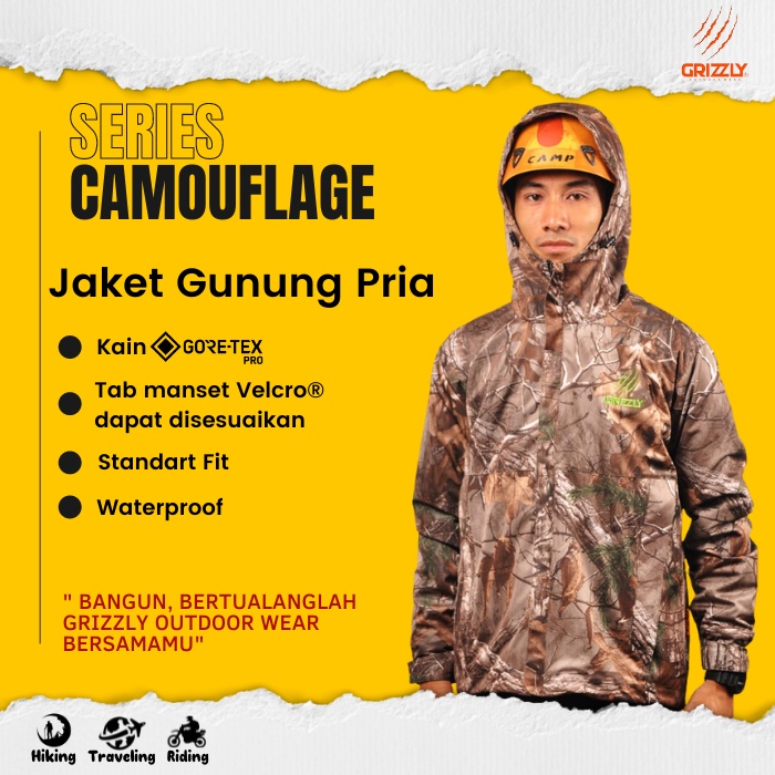 Jaket Gunung Pria Waterproof Original Jaket Outdoor Pria Waterproof Gunung SERIES CAMO MAPLE