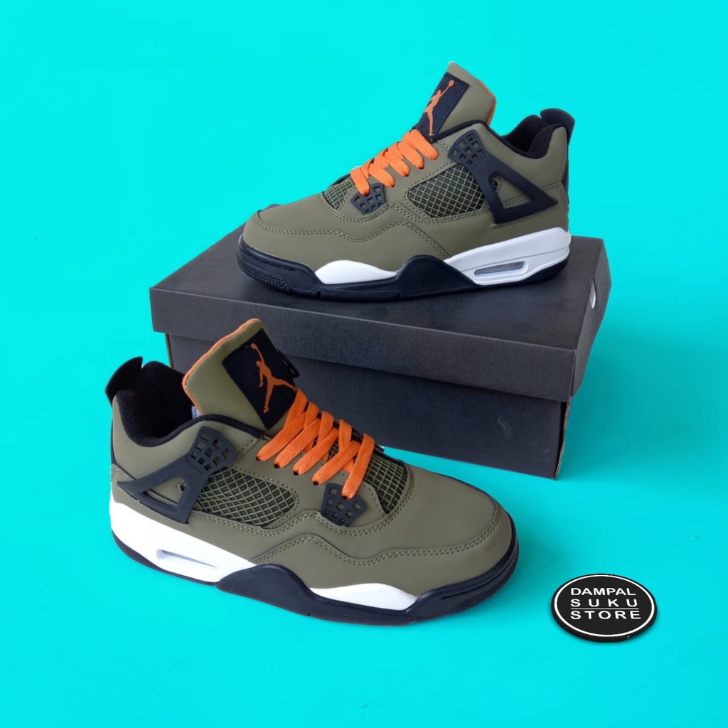 Nike Air Jordan 4 Retro Army Green Made In Vietnam