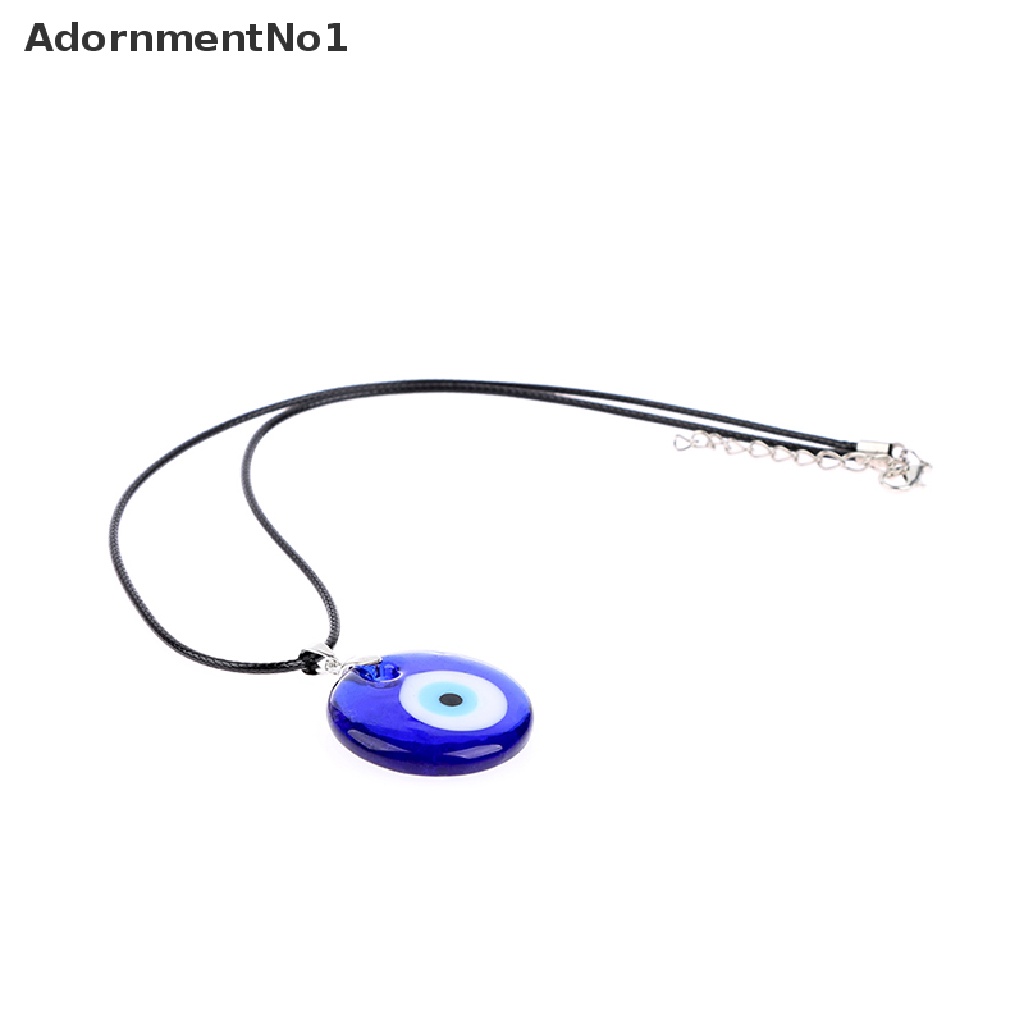 (AdornmentNo1) Kalung Rantai 3cm Dengan Liontin Mata Iblis Warna Biru Untuk Wanita