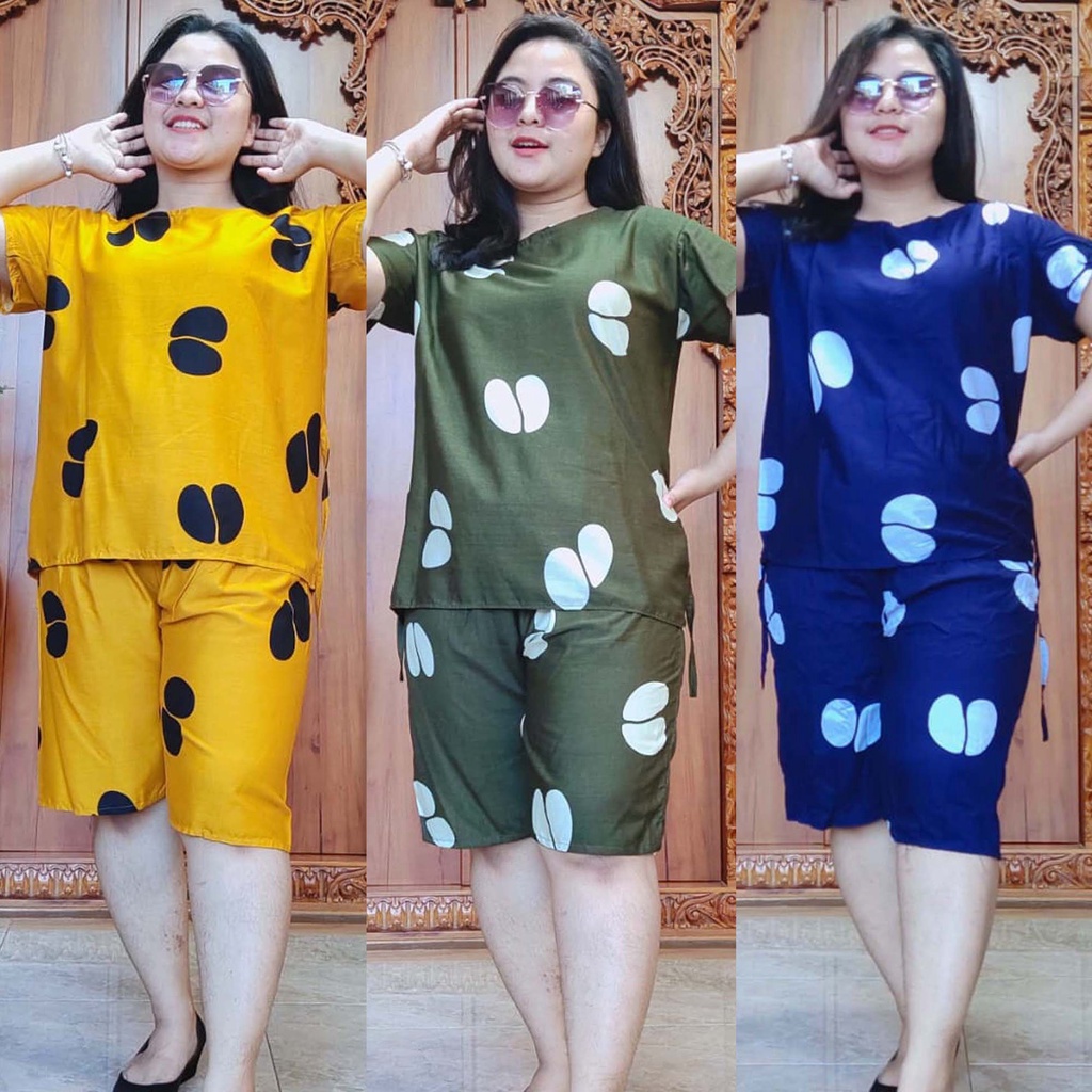 ... PIYAMA SETELAN BALI PENDEK JUMBO XXL