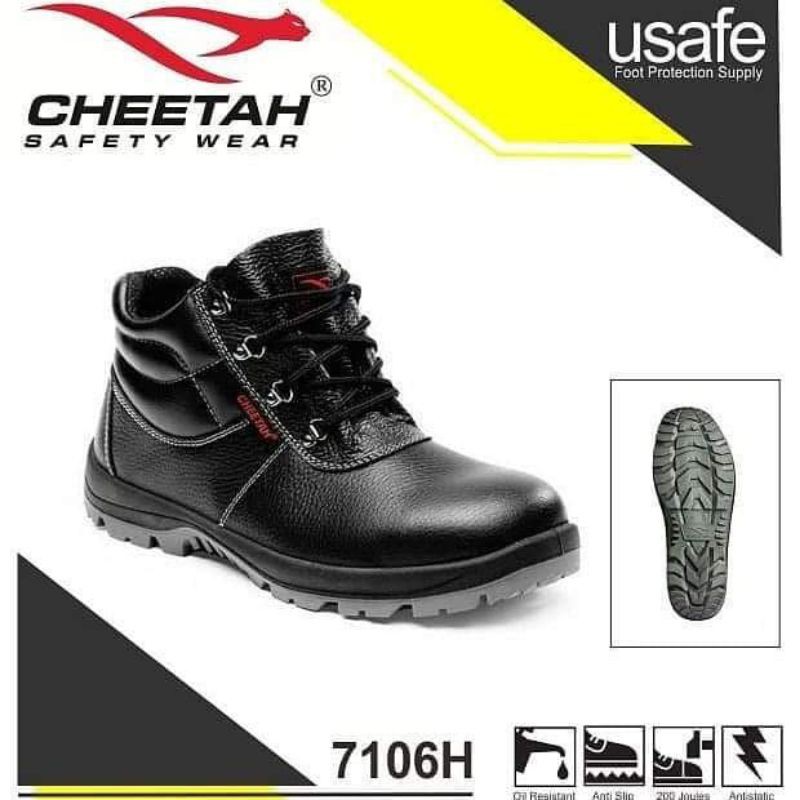 SEPATU SAFETY CHEETAH 7106H/SEPATU SAFETY SHOES CHEETAH