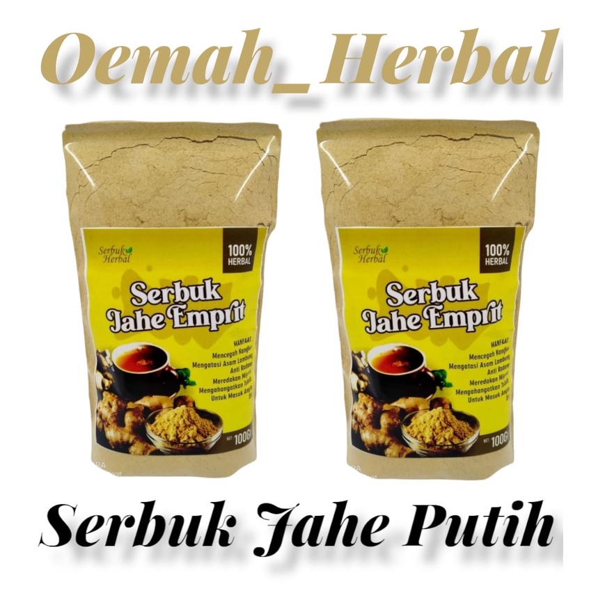 Jahe Emprit 100g Jahe Emprit Bubuk Jahe Emprit Instan Serbuk Jahe Emprit Cendhani Minuman Herbal