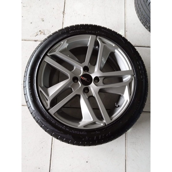 Velg Mobil Second (Hsr)Navia Ring 16 Pcd 4x100 plus ban Phi 195 50 r16 buat sigra calya jazz mobilio