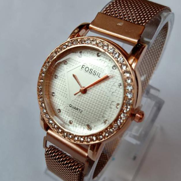 Jam tangan wanita magnet FL ROSE GOLD Terbaru