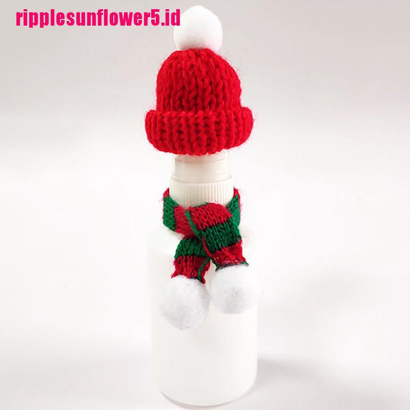 Set Miniatur Topi Natal + Syal Untuk Rumah Boneka 1 / 6 1 / 12