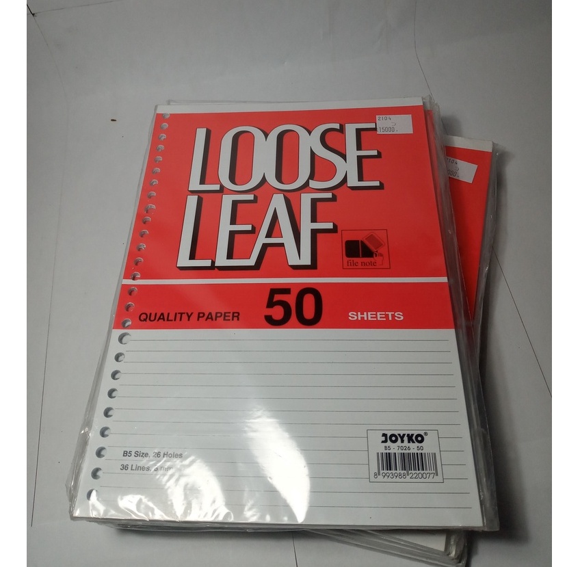 

[Cuci Gudang) Joyko Loose Leaf B5