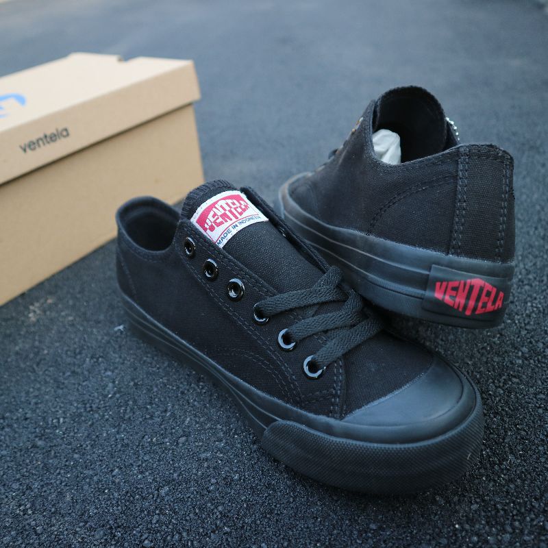 Sepatu Sekolah Murah Sepatu Lokal Ventela Basic Allblack / Sepatu Warna Hitam | ORIGINAL VENTELA SHO