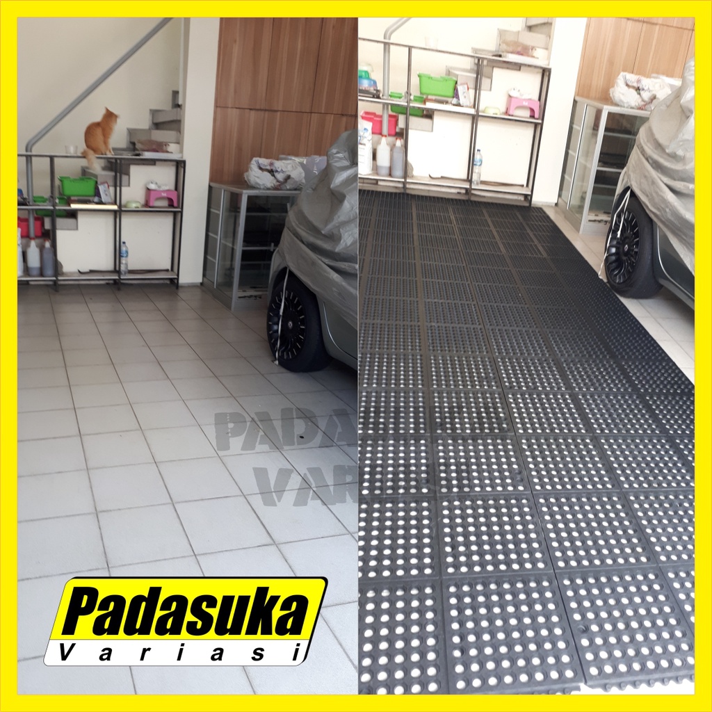 Keset Karet Lubang 155x95 Keset Wudhu Masjid Tebal Panjang Keset Lantai Anti Slip