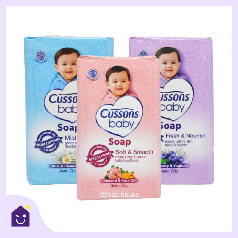 CUSSONS BABY SOAP 75GR, SABUN CUSSONS BATANGAN, SABUN MANDI CUSSONS, SABUN BAYI CUSSONS,  SABUN BAYI