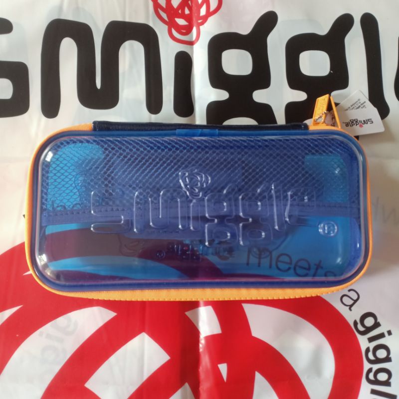 Smiggle Pencil Case Hardtop SML See Thru Squig original