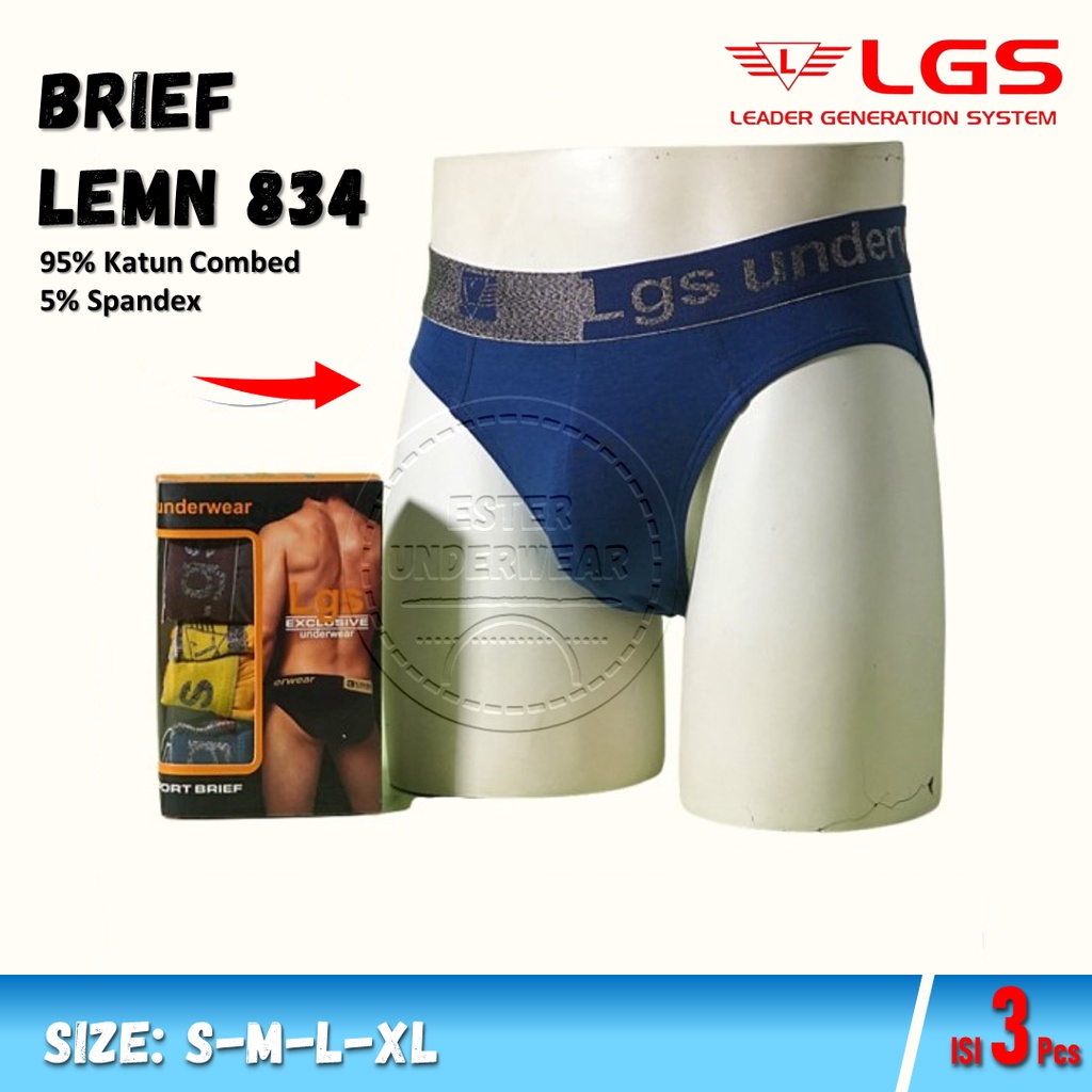 Celana Dalam Pria LGS 834 ISI 3 PCS | Brief Exclusive