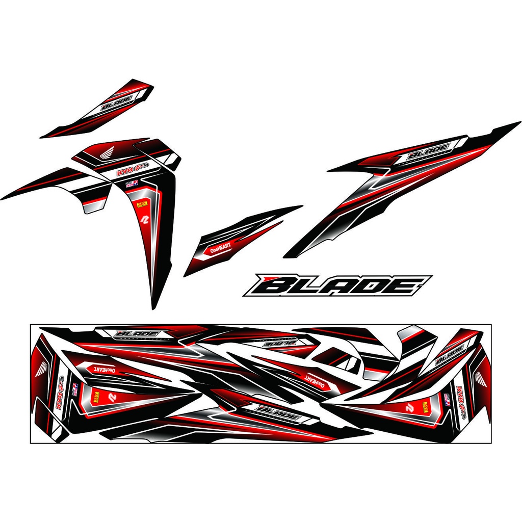 STICKER / STRIPING VARIASI MOTOR HONDA BLADE MOTIF RACING STYLE VARIASI-STICKER NEW STRIPING VARIASI