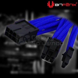 Bitfenix Alchemy PCiEx power 6+2 pin Blue - sleeved cable