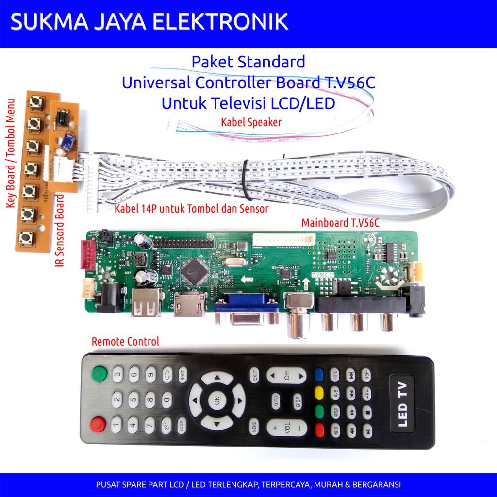 Jual Paket Standard - LCD/LED TV Universal Board V56C | Shopee Indonesia