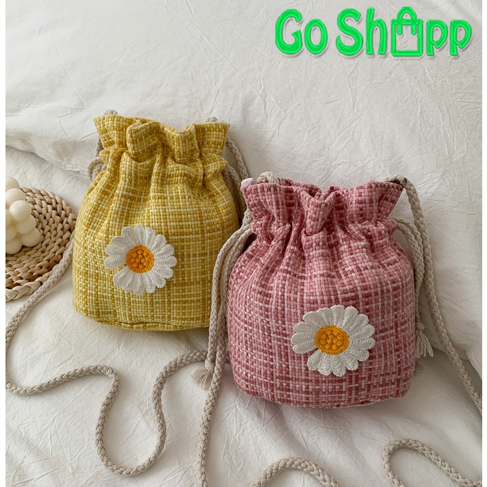 Tas Selempang Wanita Mini Krisan Import - Tas Serut Wanita Fashion Korea Kekinian - Tas Hp Wanita Import - Tas Slempang Wanita Terbaru - Tas Cewek - Tas Murah Wanita [T08]