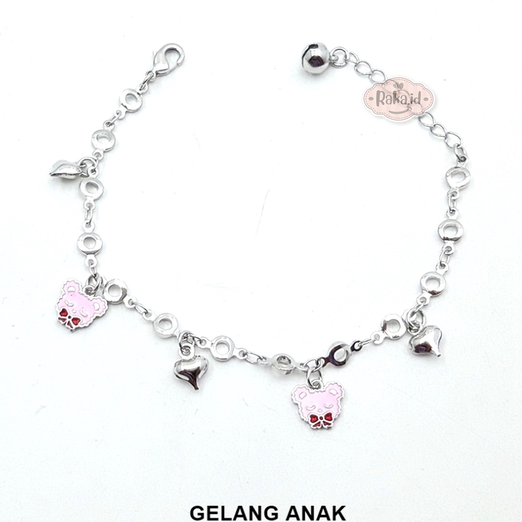 Gelang Tangan Anak Motif Bears BT21 Pink Love Perhiasan Anak 1098