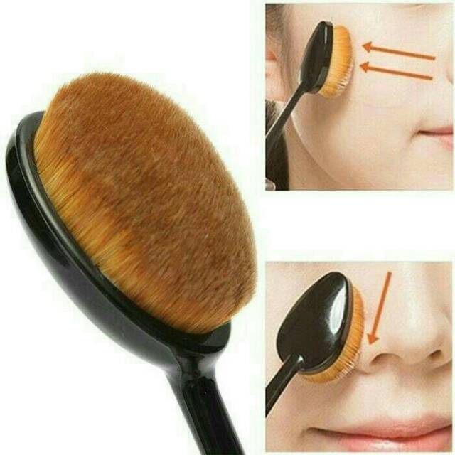 Oval Blender - Oval Brush Blend - Kuas Contour 35gr Make Up Foundation Shading