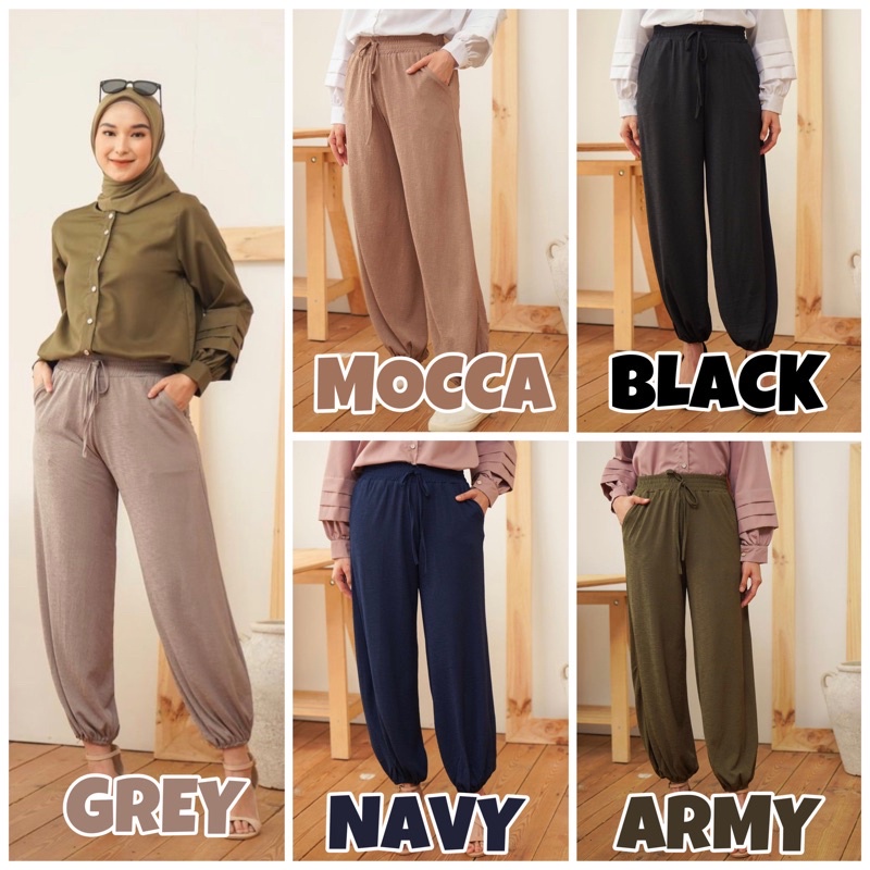 Celana Joger Katun Rayon, Jogger Pants Cotton Rayon