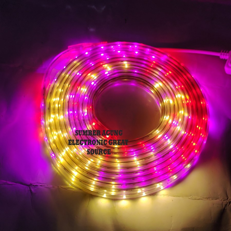 Emico Lampu Hias Selang RGB LED EM2835 10M Gepeng SMD Super Terang