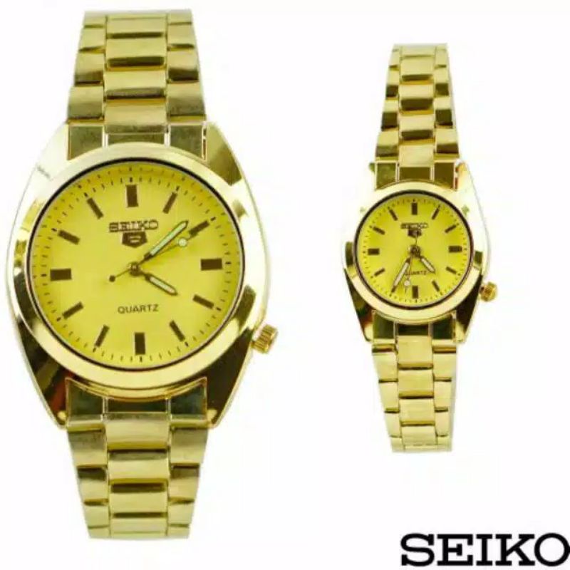 Jam Tangan Couple Seiko Strap Rantai Top 1