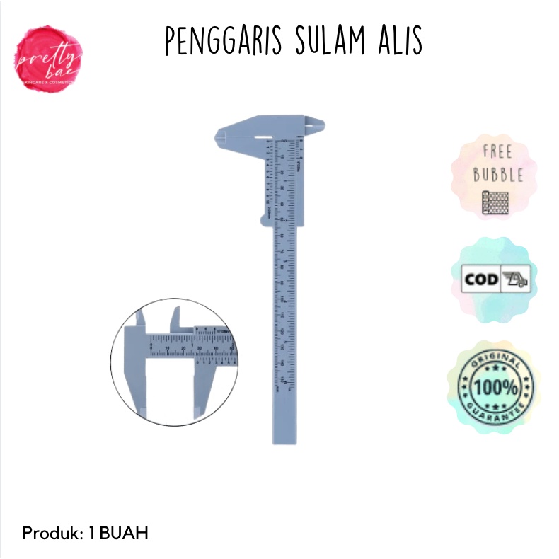 

PENGGARIS ALIS CALIPER / JANGKA SORONG EYEBROW / SULAM EMBODIERY RULER vernier JKT