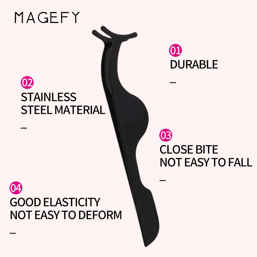 MAANGE Eyelashes Curler Pinset Palsu Bulu Mata Hitam Fake Eyelashes Makeup Accessories 5485